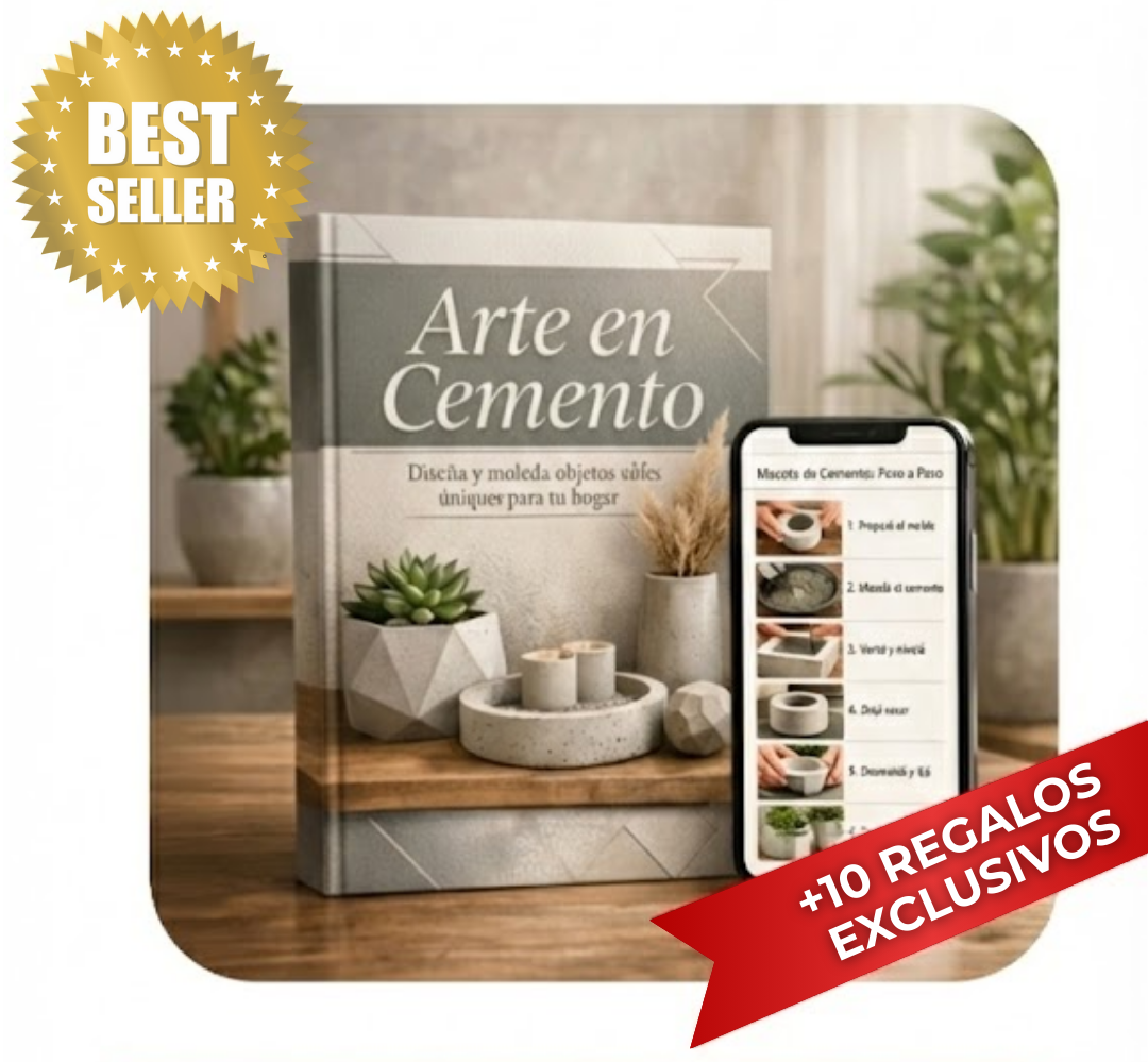 Guía Exclusiva ARTE EN CEMENTO + 10 BONUS GRATIS 🎁