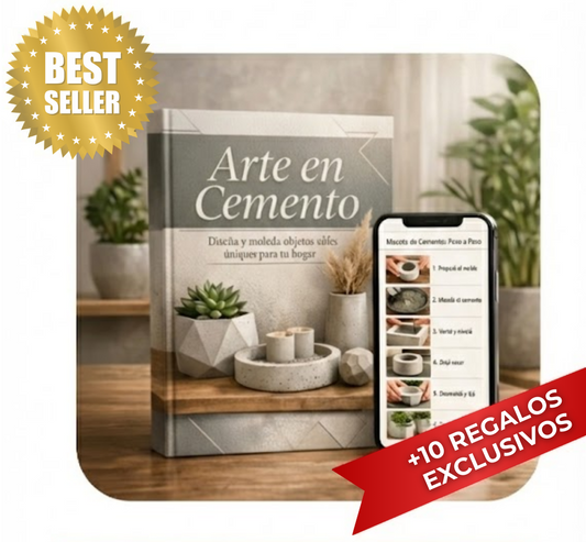 Guía Exclusiva ARTE EN CEMENTO + 10 BONUS GRATIS 🎁